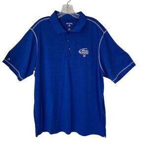 Antigua Golf Polo Shirt Bud Light Mens XL Blue Work Shirt